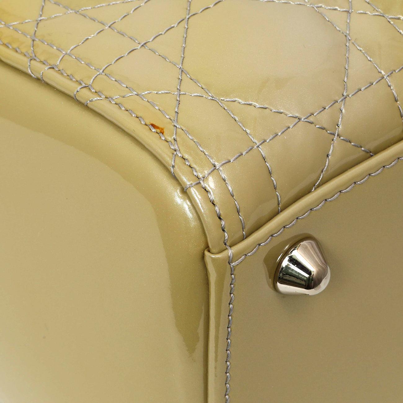 Exclusive Christian Dior Patent Cannage Large Lady Dior — Top View