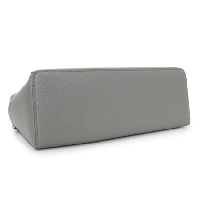 Exclusive Loro Piana Grey Textured Calfskin Extra Bag L27 — Top View