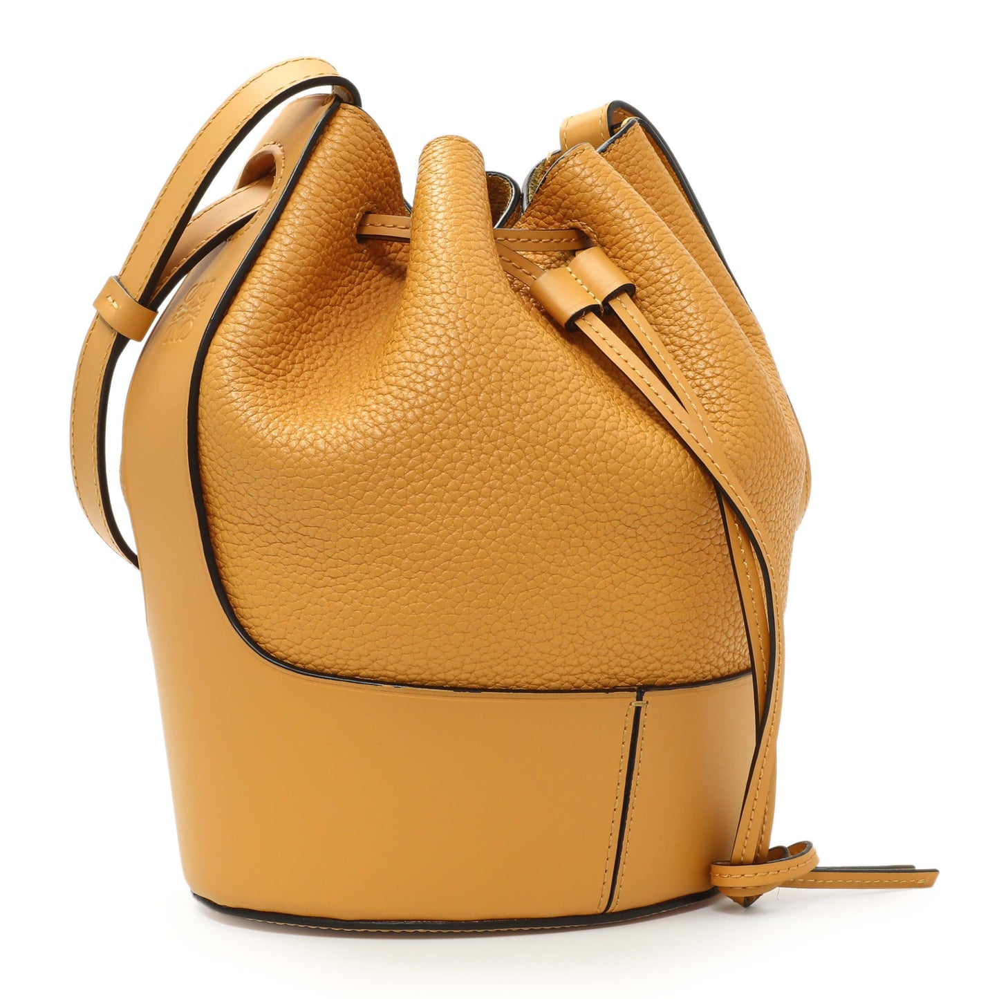 Exclusive Loewe Yellow Calfskin Medium Balloon Bucket Bag — Side View
