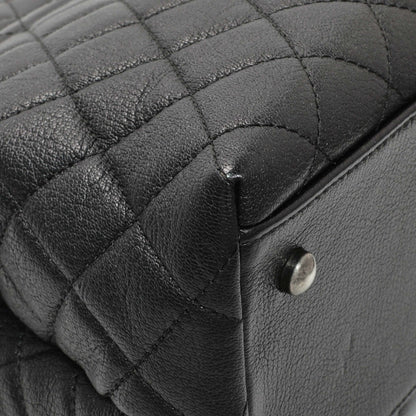 Exclusive Chanel Black Quilted Goatskin Small CC University Shopping Tote — Lifestyle View