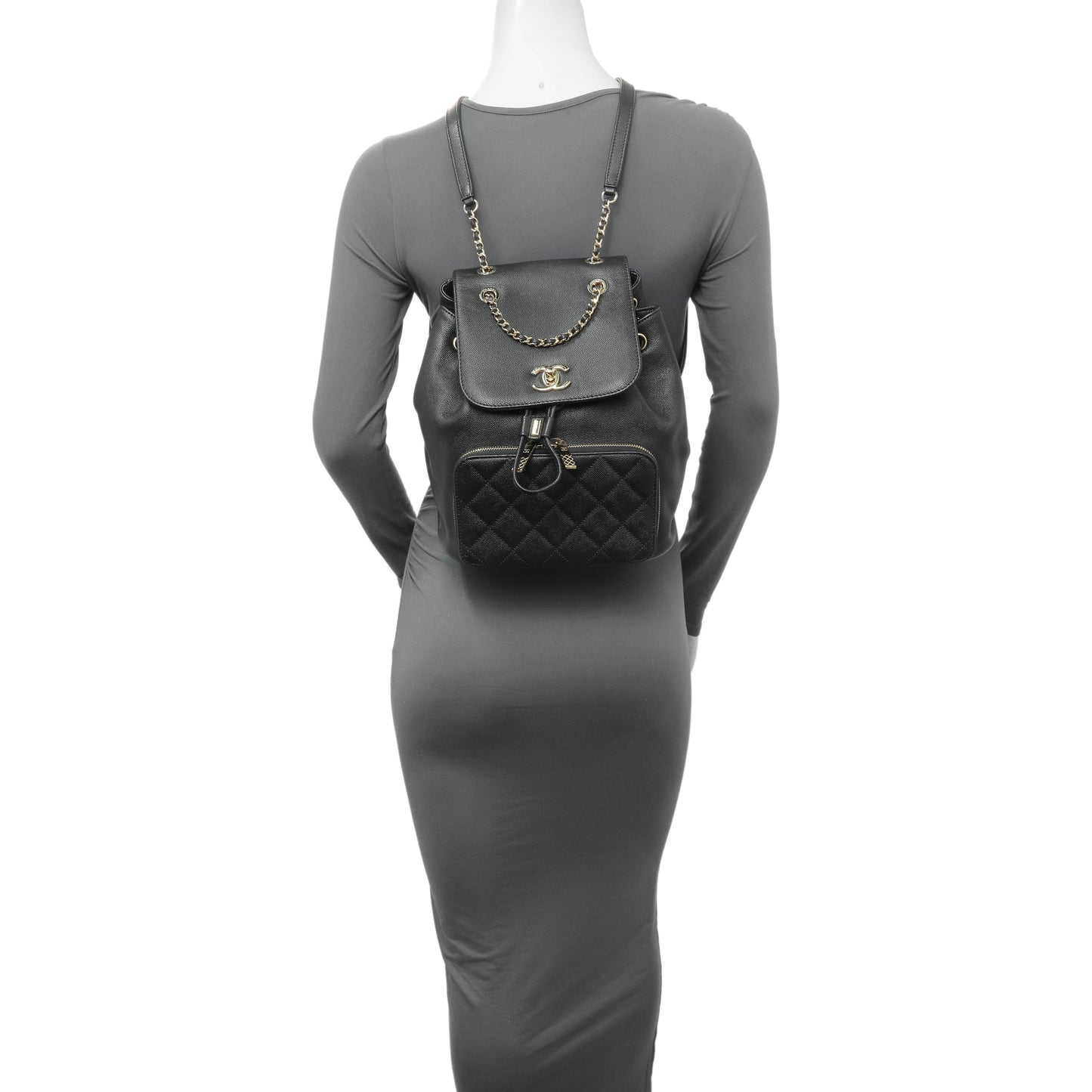 Exclusive Chanel Black Caviar Affinity Backpack — Alternate View 12