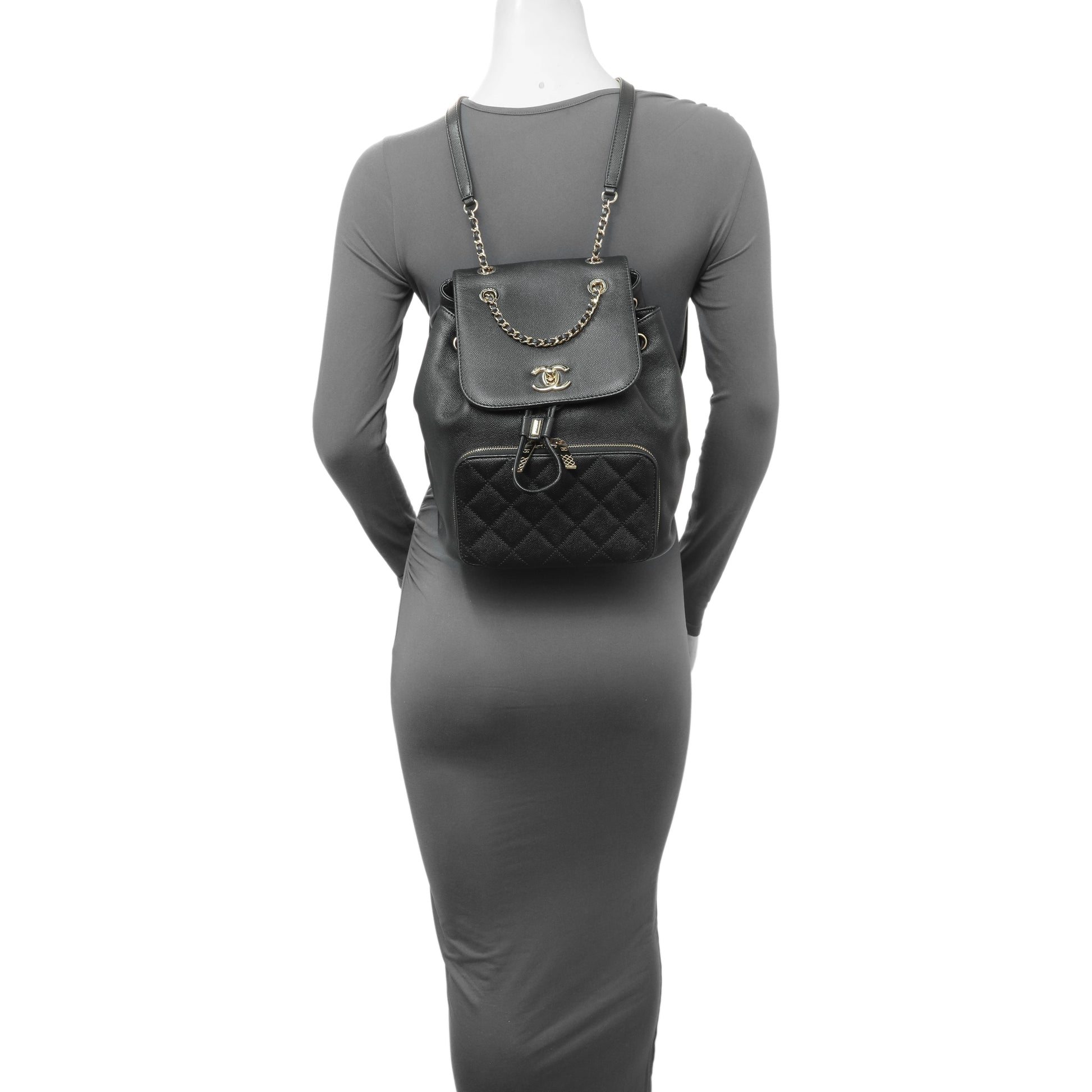 Exclusive Chanel Black Caviar Affinity Backpack — Alternate View 12