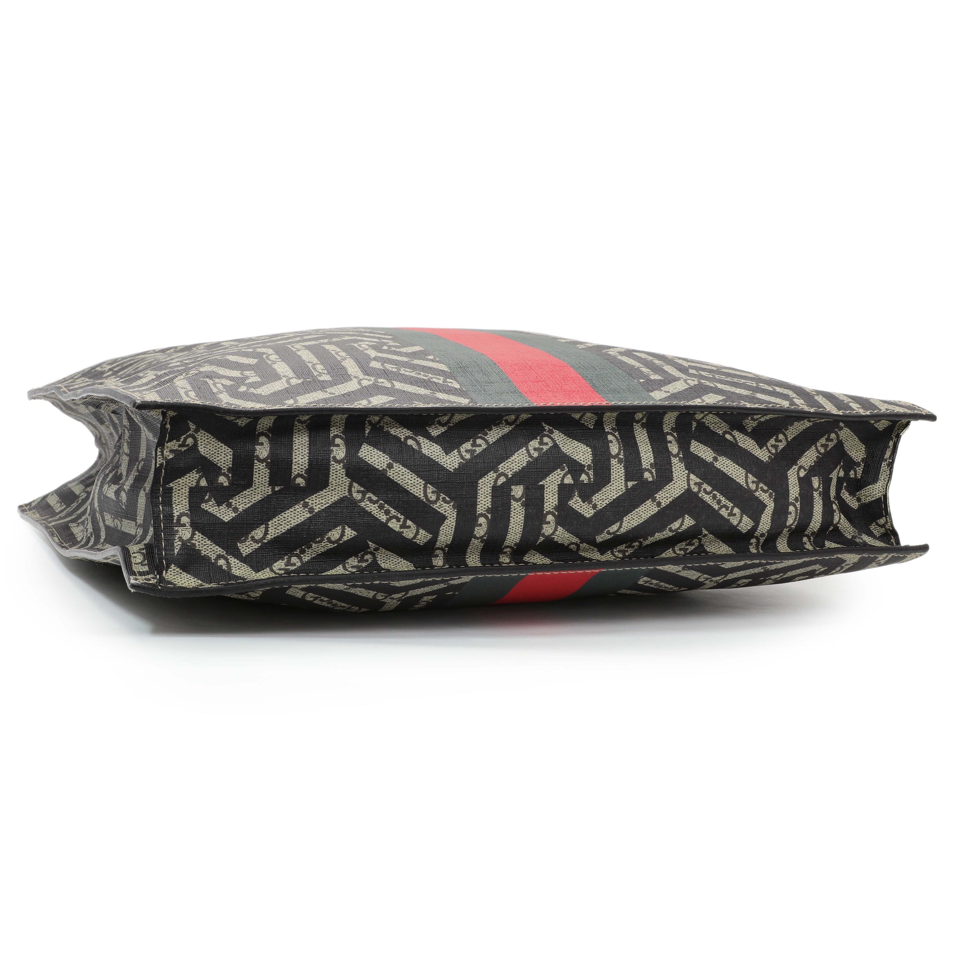 Exclusive Gucci Convertible Soft Open Caleido GG Coated Canvas tote bag — Back View