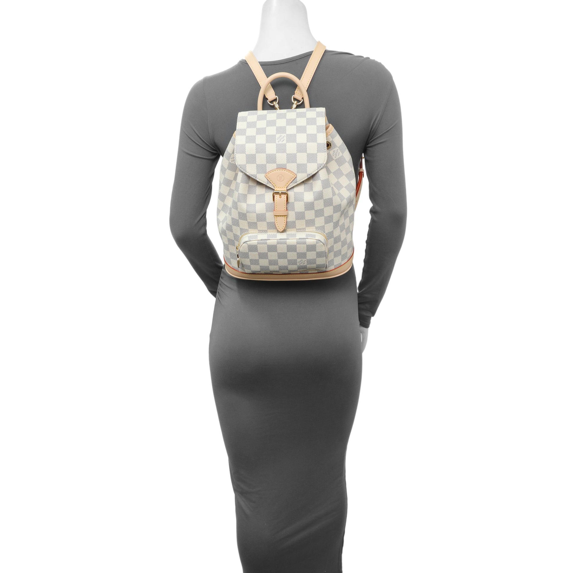 Exclusive Louis Vuitton Damier Azur Montsouris PM — Lifestyle View