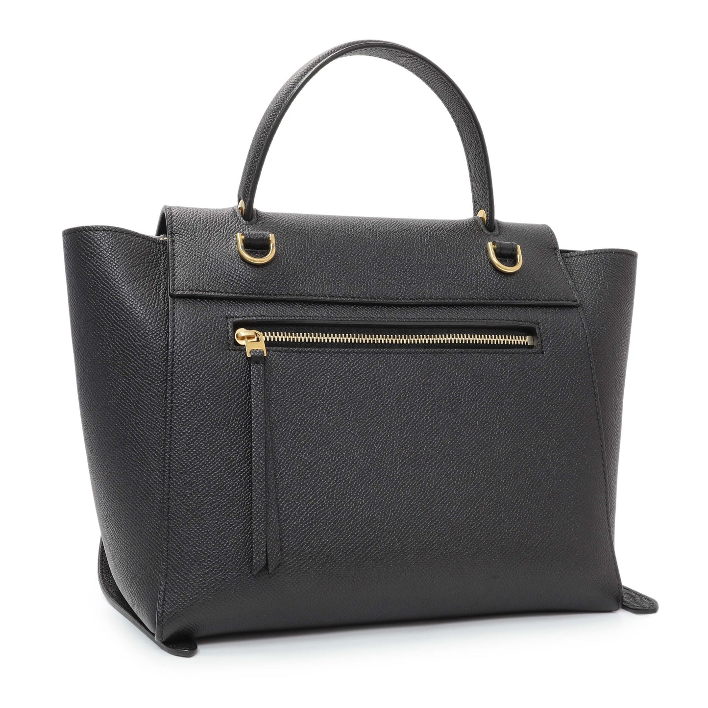 Exclusive Celine Black Grained Calfskin Micro Belt Bag — Side View