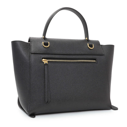 Exclusive Celine Black Grained Calfskin Micro Belt Bag — Side View