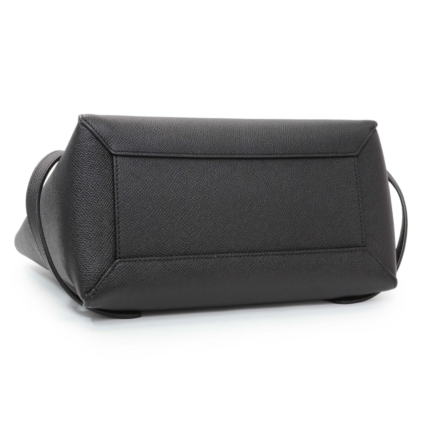 Exclusive Celine Black Grained Calfskin Micro Belt Bag — Back View
