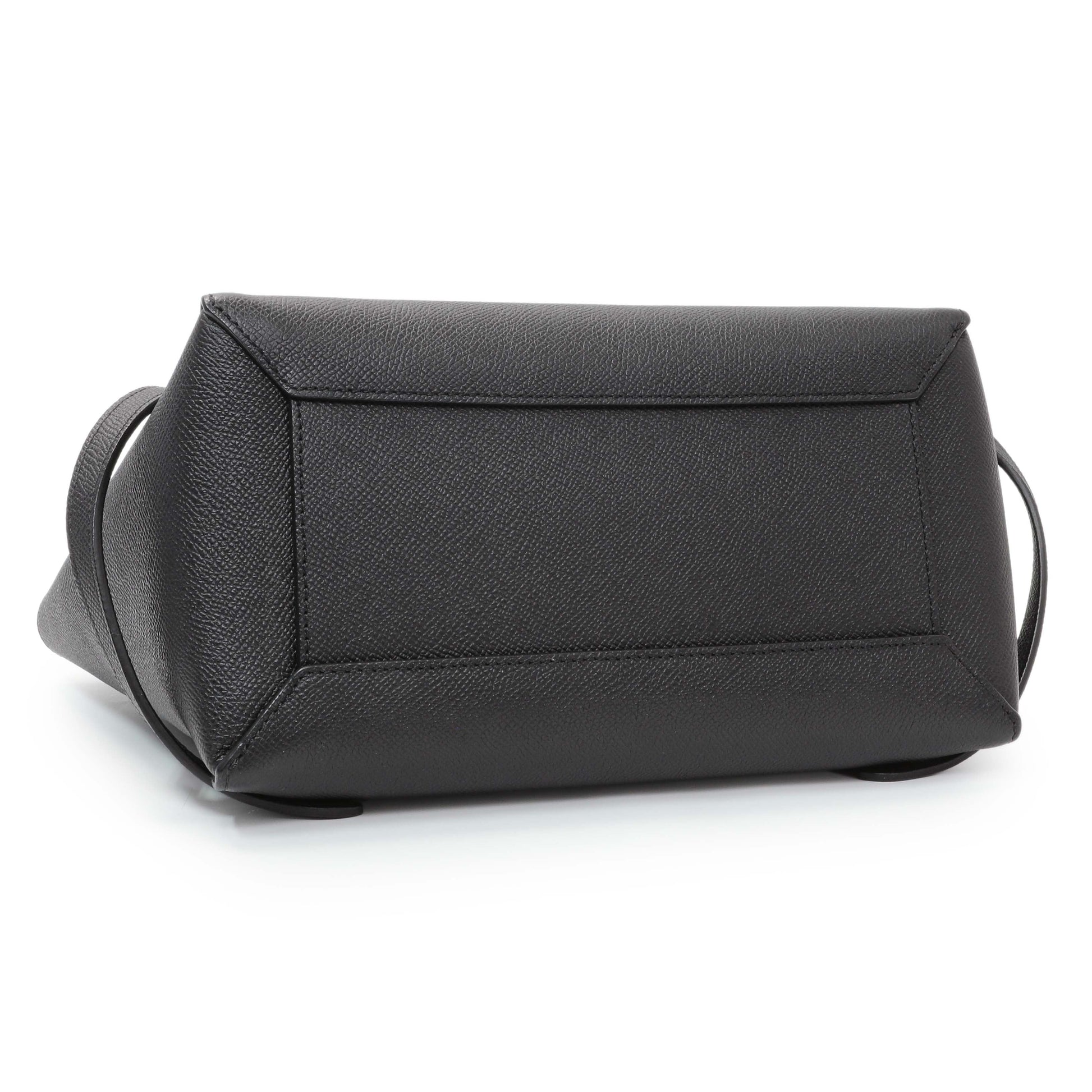 Exclusive Celine Black Grained Calfskin Micro Belt Bag — Back View