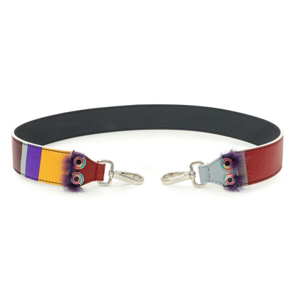 Exclusive Fendi Multicolor Calfskin Striped Monster Strap You — Front View