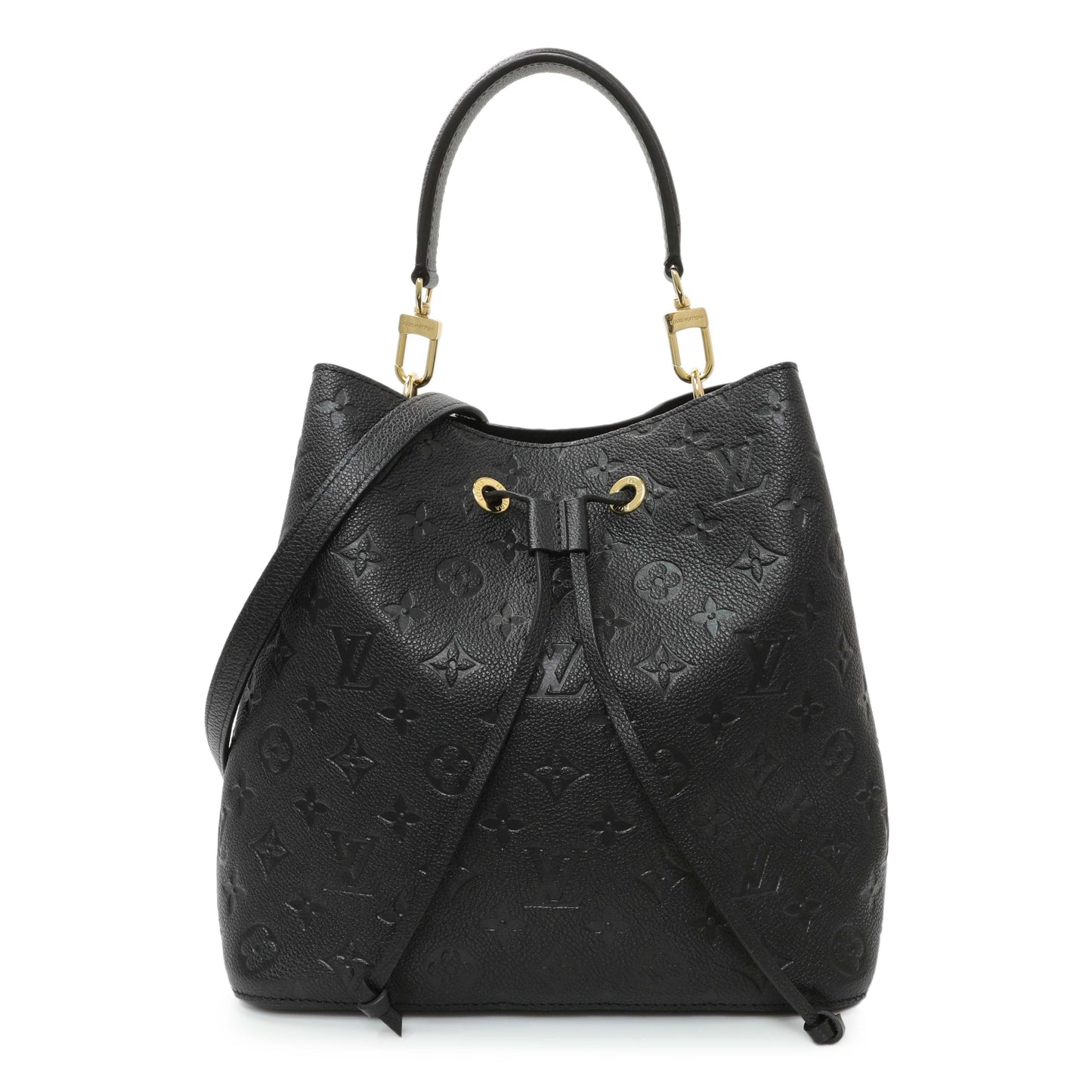 Exclusive Louis Vuitton Black Empreinte Monogram Neonoe MM — Front View
