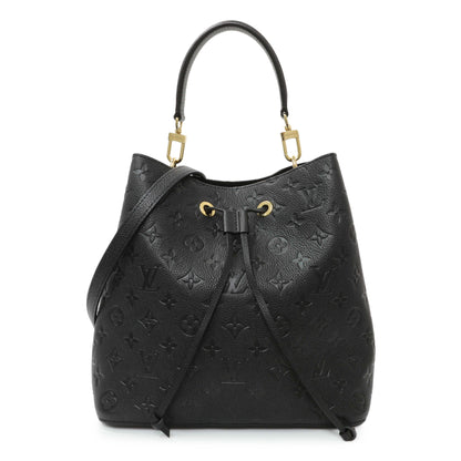 Exclusive Louis Vuitton Black Empreinte Monogram Neonoe MM — Front View