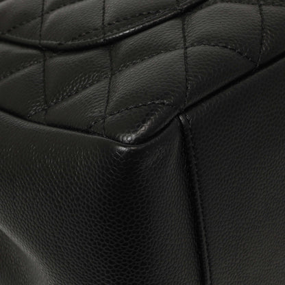 Exclusive Chanel Black Quilted Caviar Grand Shopping Tote GST — Lifestyle View