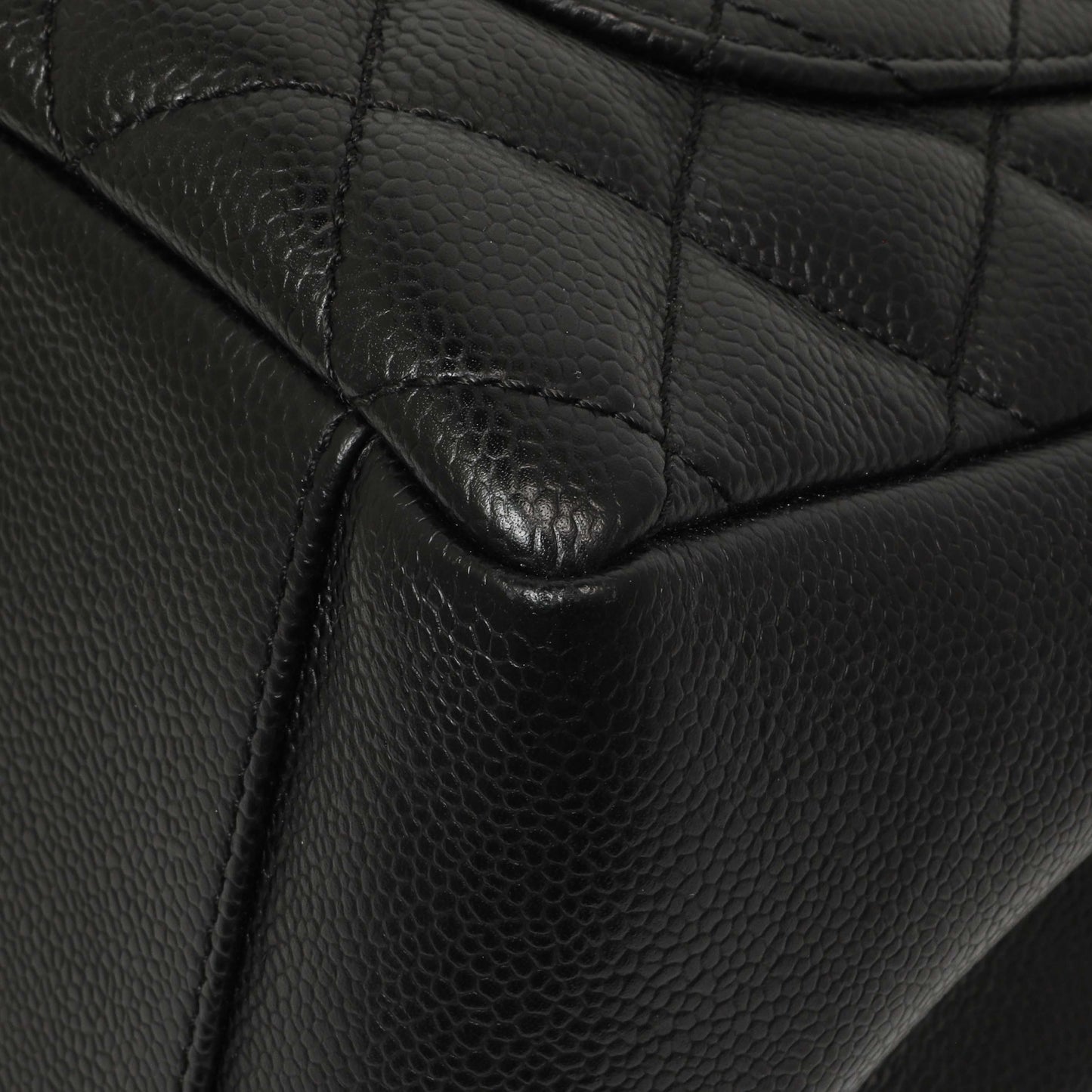 Exclusive Chanel Black Quilted Caviar Grand Shopping Tote GST — Alternate View 7