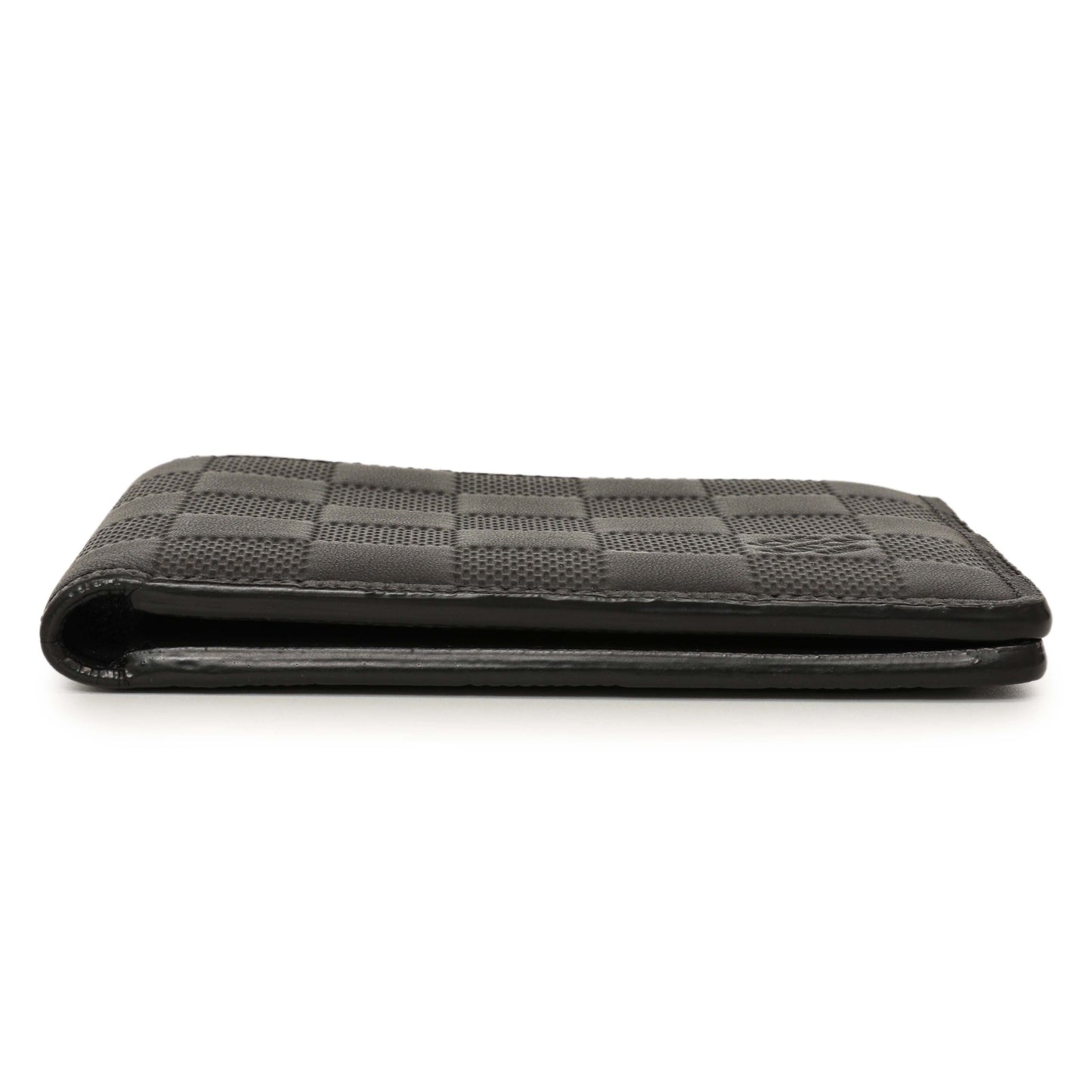 Exclusive Louis Vuitton Black Damier Infini Slender Wallet — Back View