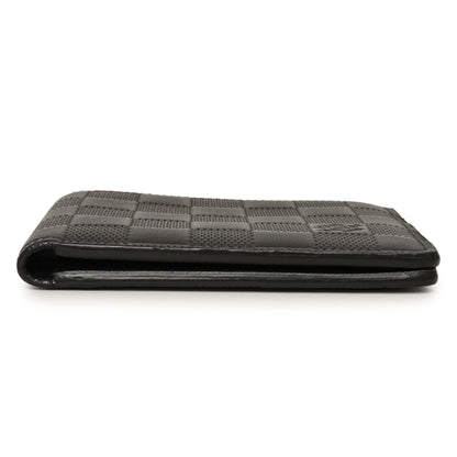Exclusive Louis Vuitton Black Damier Infini Slender Wallet — Back View