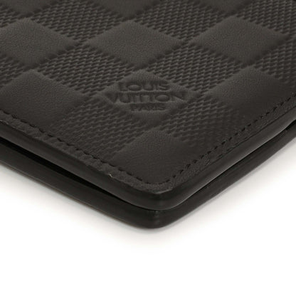 Exclusive Louis Vuitton Black Damier Infini Slender Wallet — Top View