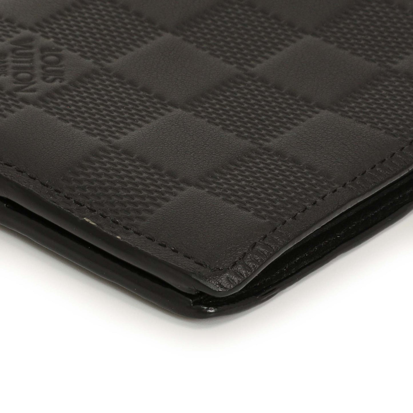 Exclusive Louis Vuitton Black Damier Infini Slender Wallet — Detail View