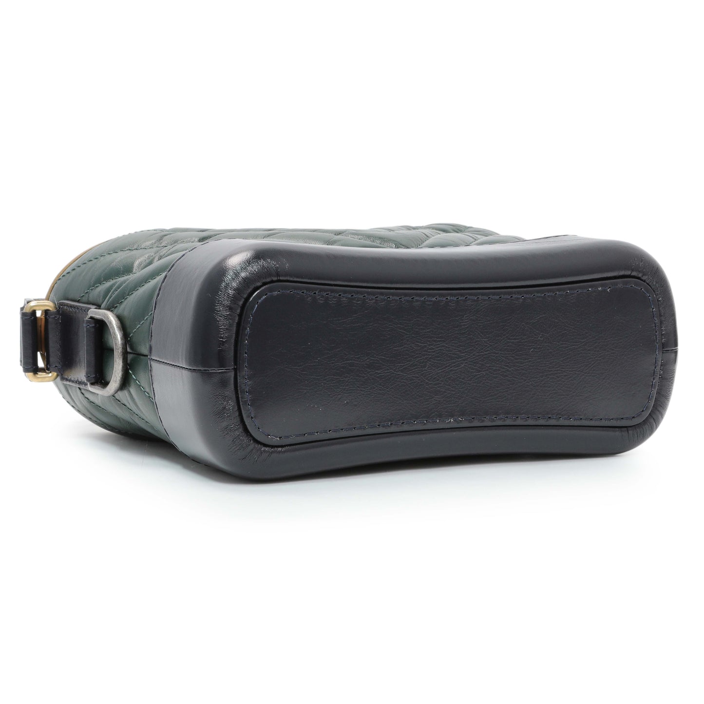 Exclusive Chanel Green Aged Calfskin Chevron Quilted Small Gabrielle Hobo — Back View