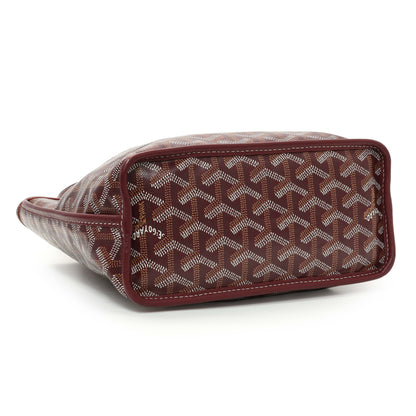 Exclusive Goyard Burgundy Goyardine Reversible Mini Anjou — Back View