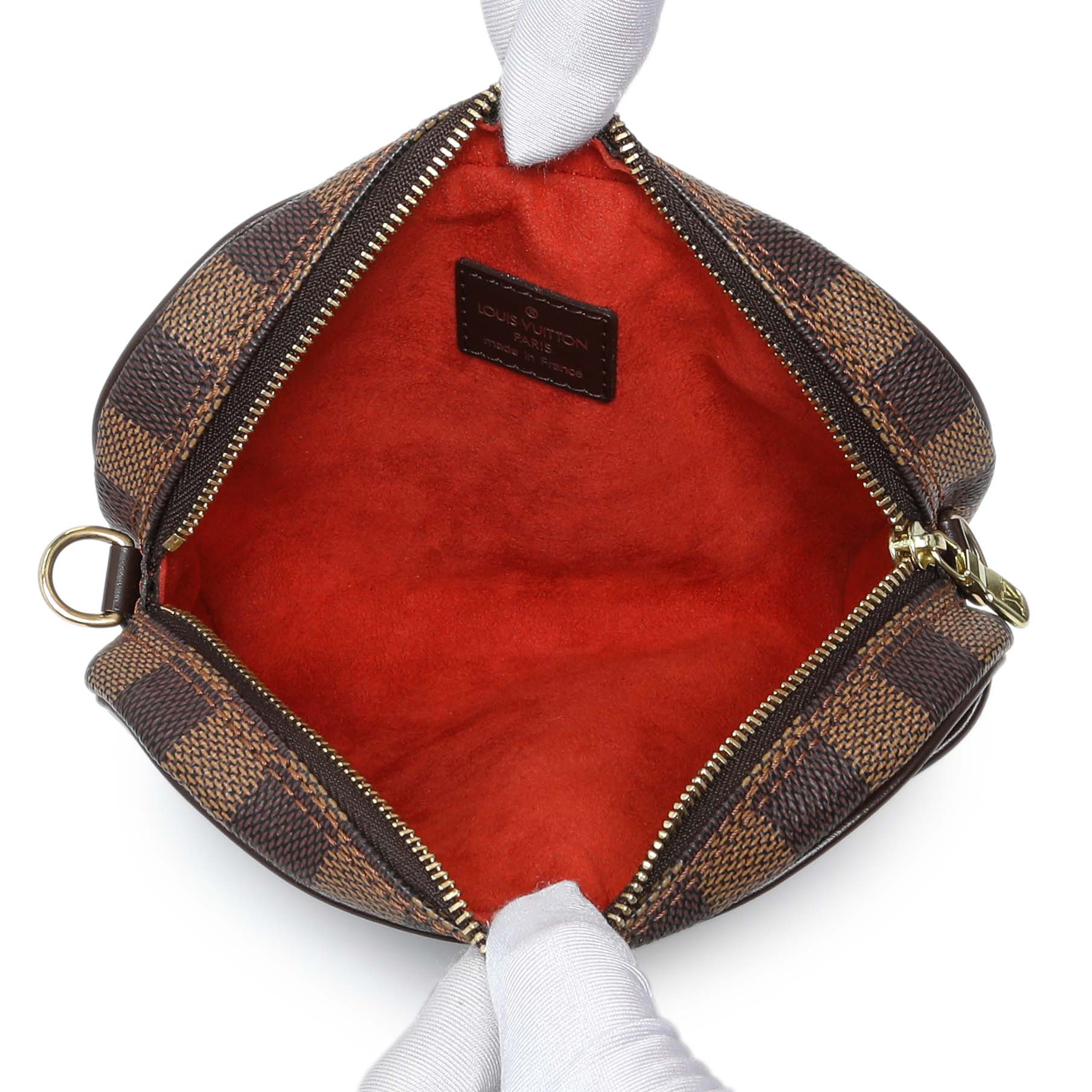 Exclusive Louis Vuitton Damier Ebene Pochette Ipanema — Top View