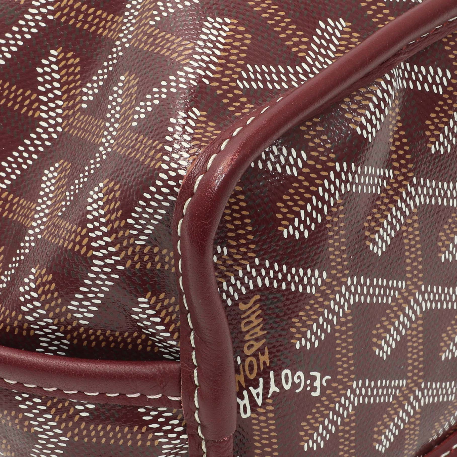 Exclusive Goyard Burgundy Goyardine Reversible Mini Anjou — Top View