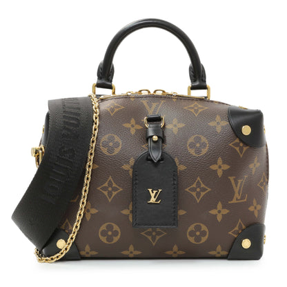 Exclusive Louis Vuitton Black Monogram Petite Malle Souple — Front View