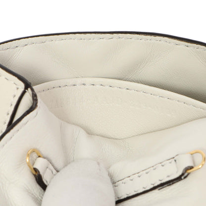 Exclusive Fendi White Nappa Matisse FF Embossed Nano Baguette Charm — Lifestyle View