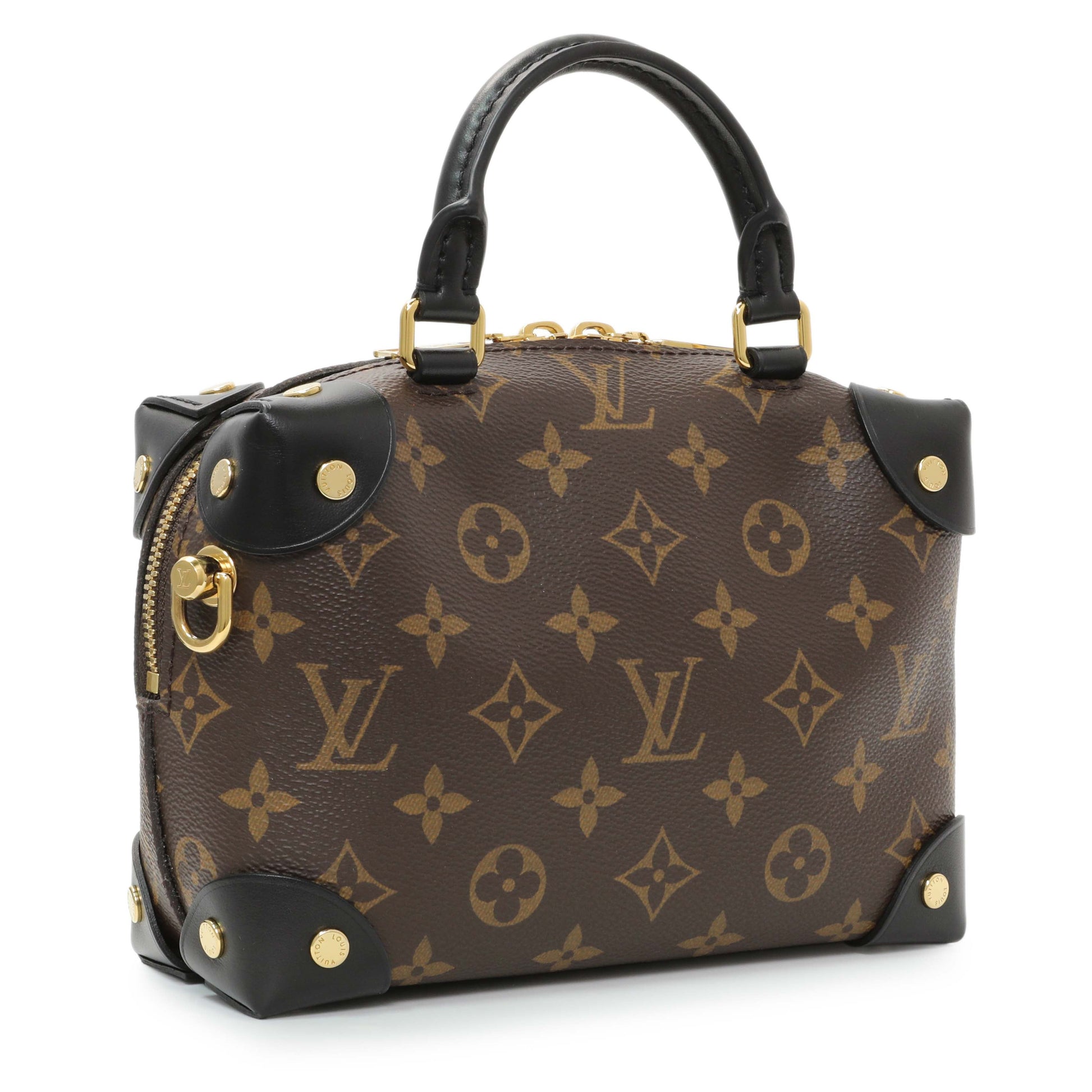 Exclusive Louis Vuitton Black Monogram Petite Malle Souple — Side View