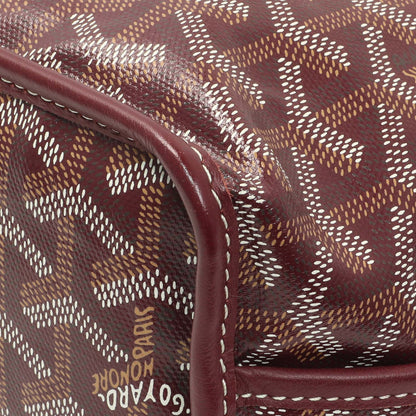 Exclusive Goyard Burgundy Goyardine Reversible Mini Anjou — Detail View