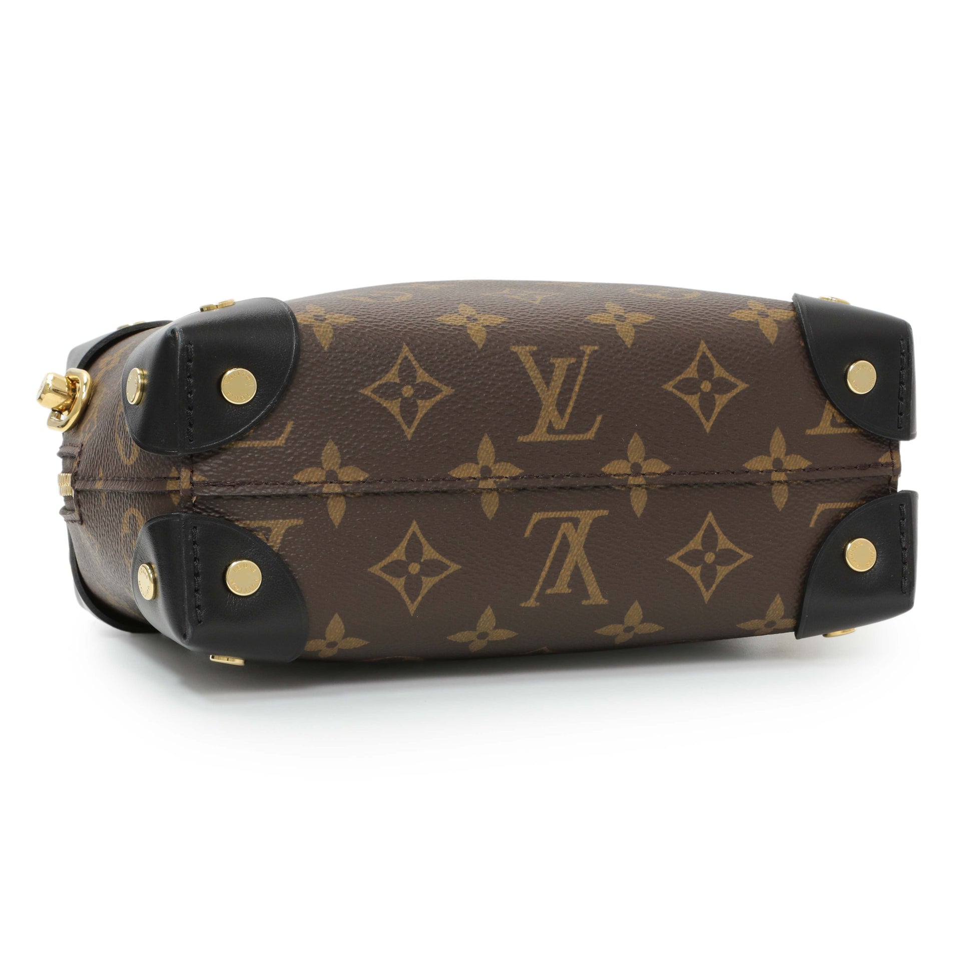 Exclusive Louis Vuitton Black Monogram Petite Malle Souple — Back View