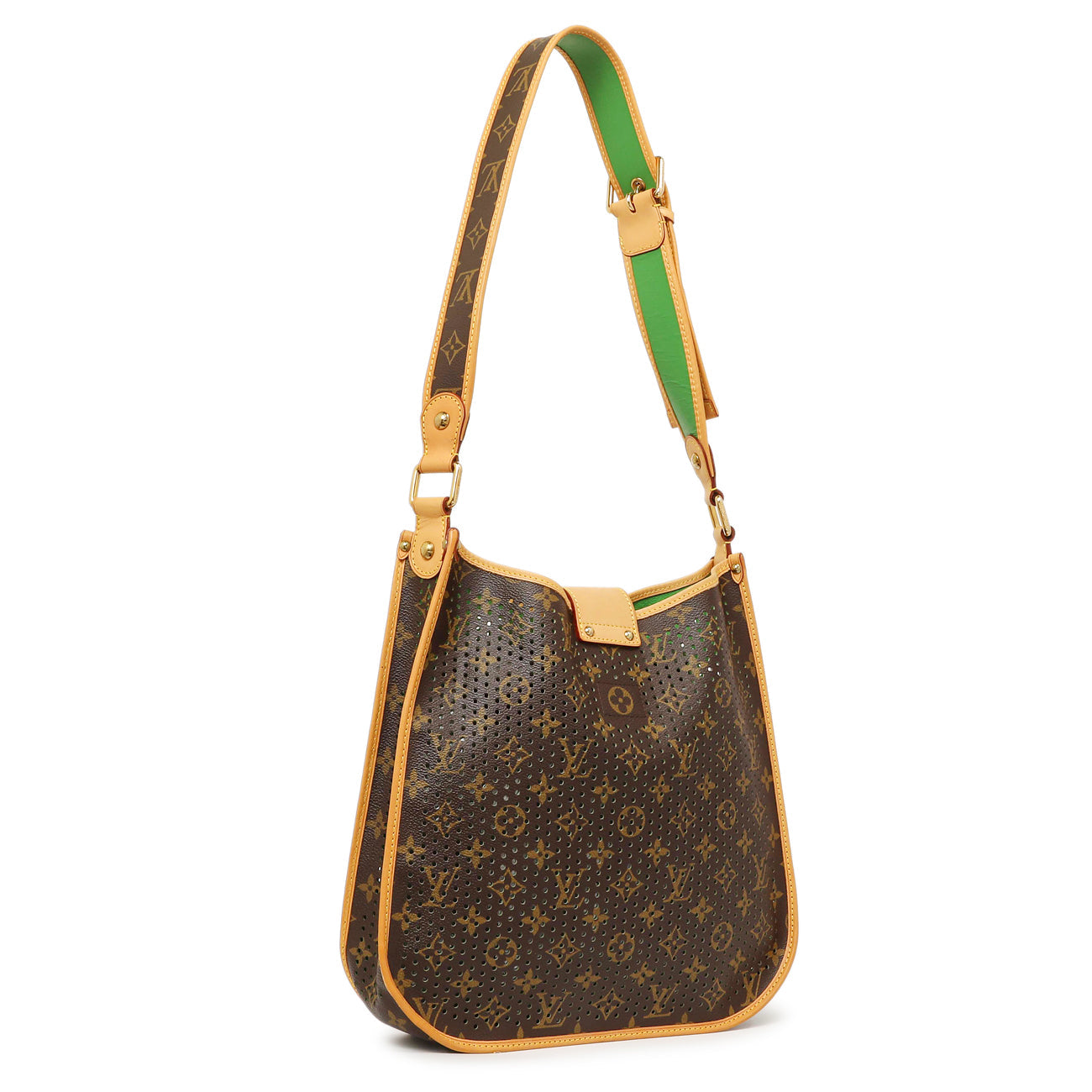 Exclusive Louis Vuitton Vert Monogram Perforated Musette — Side View