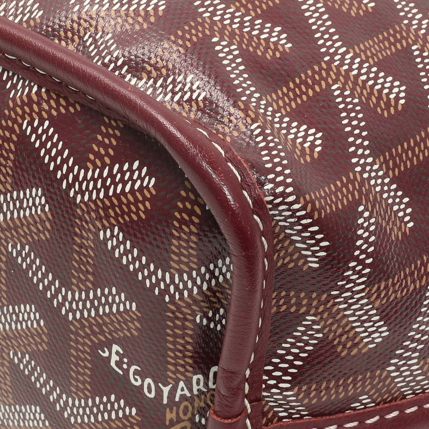 Exclusive Goyard Burgundy Goyardine Reversible Mini Anjou — Alternate View 7