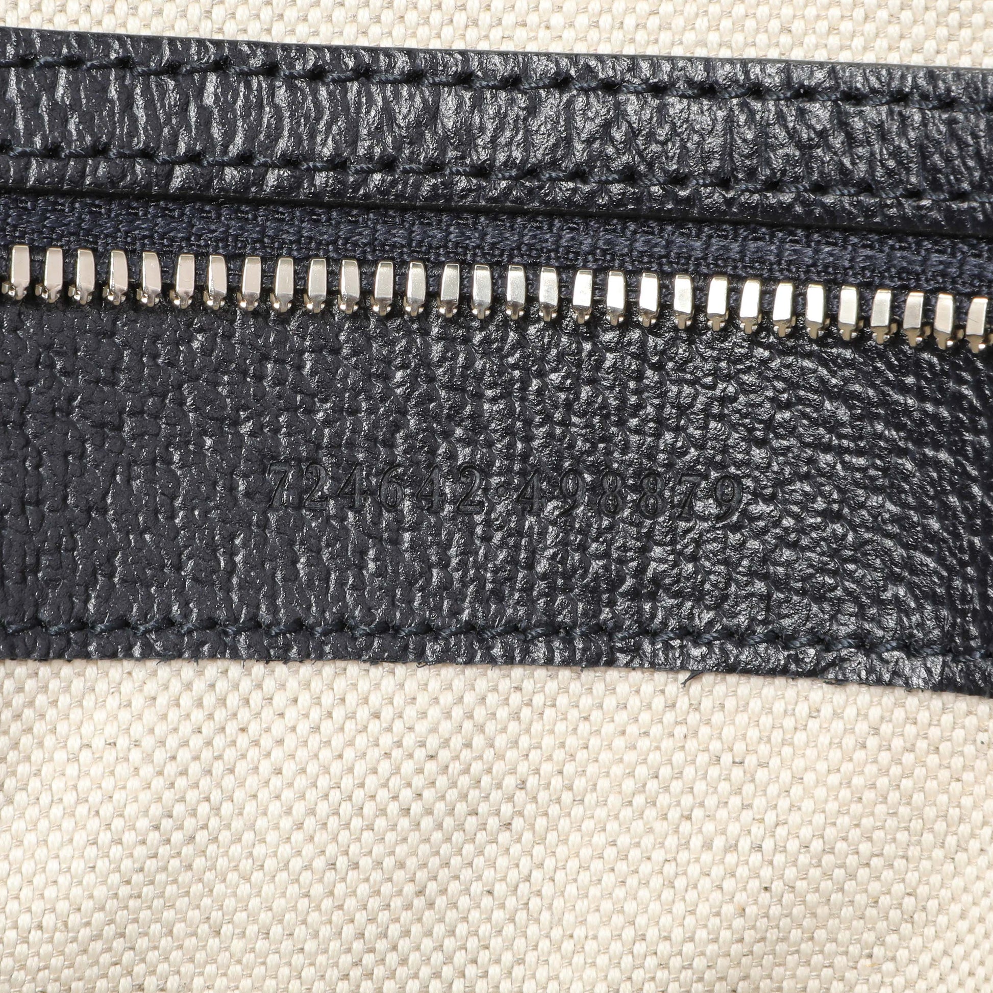 Exclusive Gucci Blue Textured Dollar Calfskin Web Medium Savoy Duffle Bag — Lifestyle View