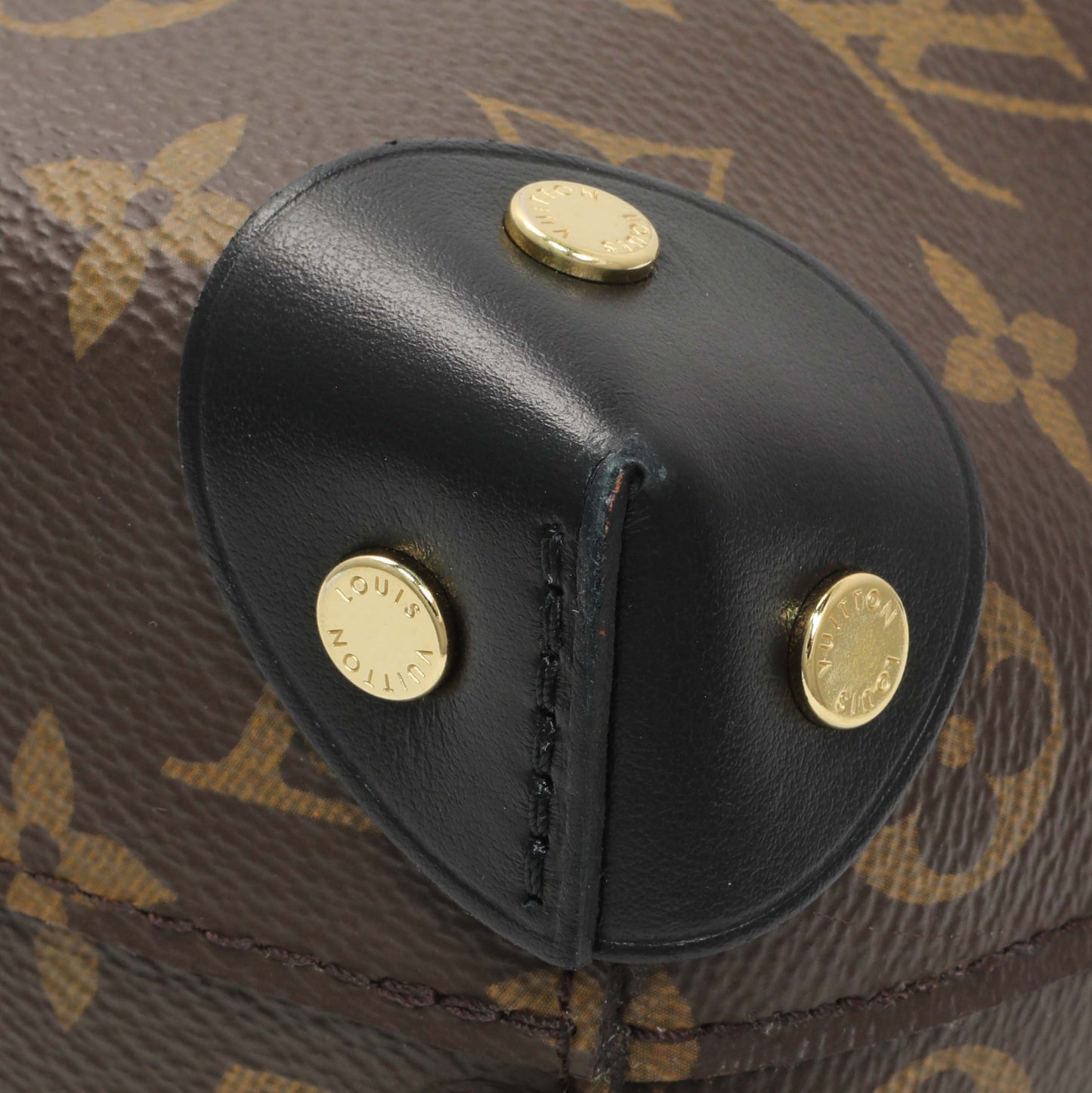 Exclusive Louis Vuitton Black Monogram Petite Malle Souple — Detail View