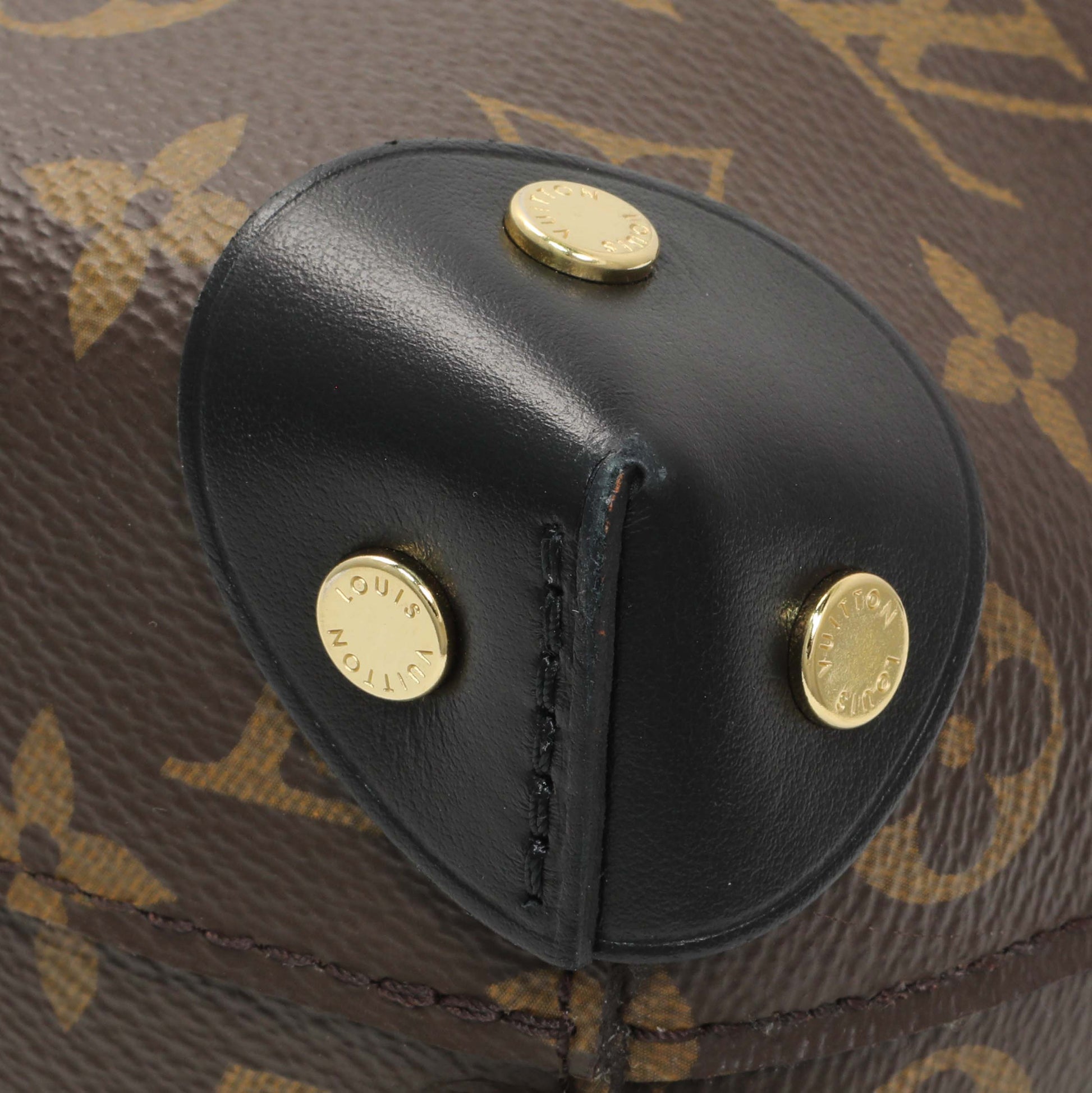 Exclusive Louis Vuitton Black Monogram Petite Malle Souple — Detail View