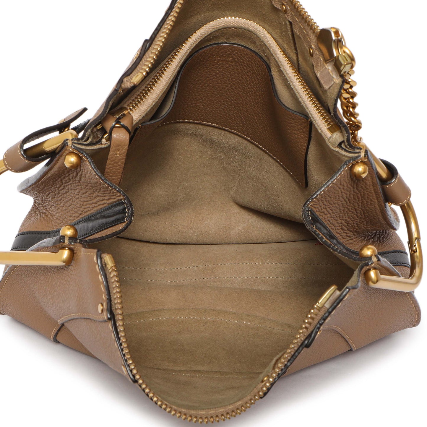 Exclusive Chloe Nut Grained Calfskin Small Hayley Hobo — Detail View