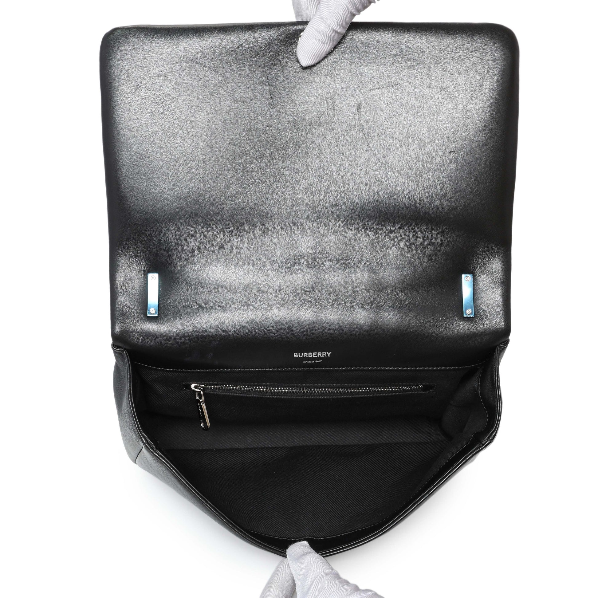 Exclusive Burberry Black Lambskin Quilted Medium Lola Bag — Alternate View 9