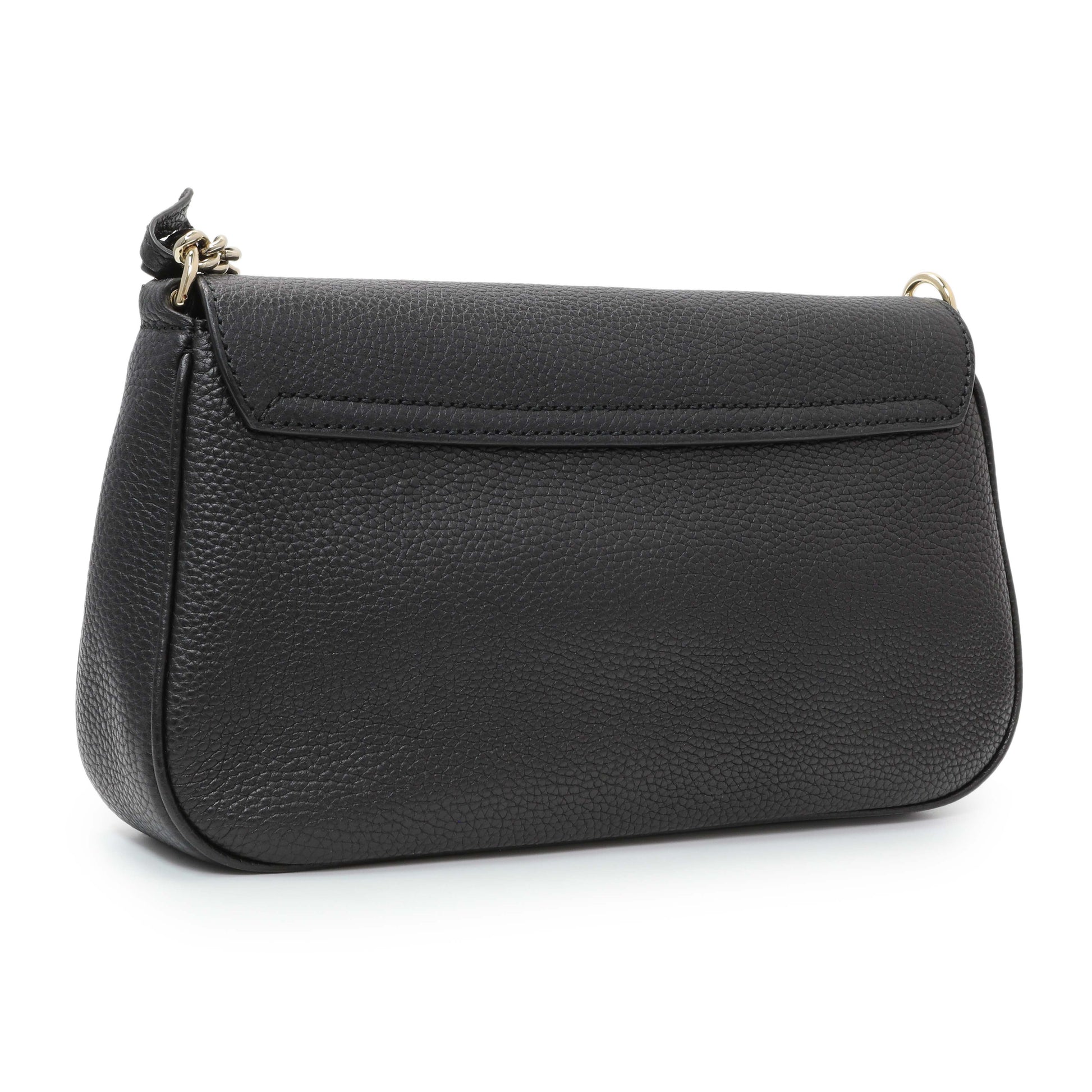 Exclusive Gucci Black Pebbled Calfskin Medium Soho Flap Crossbody — Side View