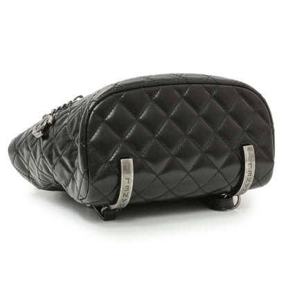 Exclusive Chanel Black Glazed Calfskin Salzburg Mountain Backpack — Back View