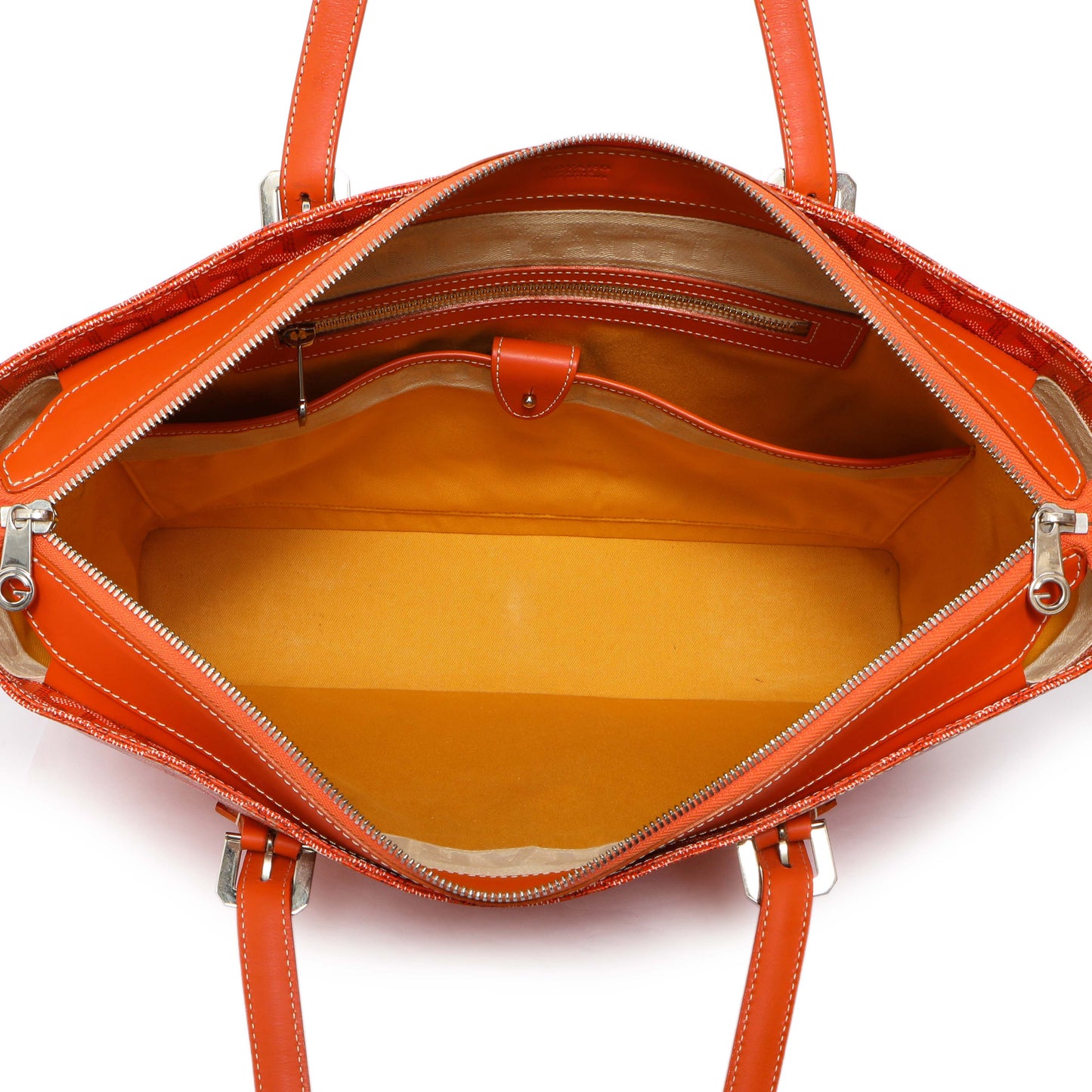 Exclusive Goyard Orange Goyardine Sac Marie Galante GM — Alternate View 8