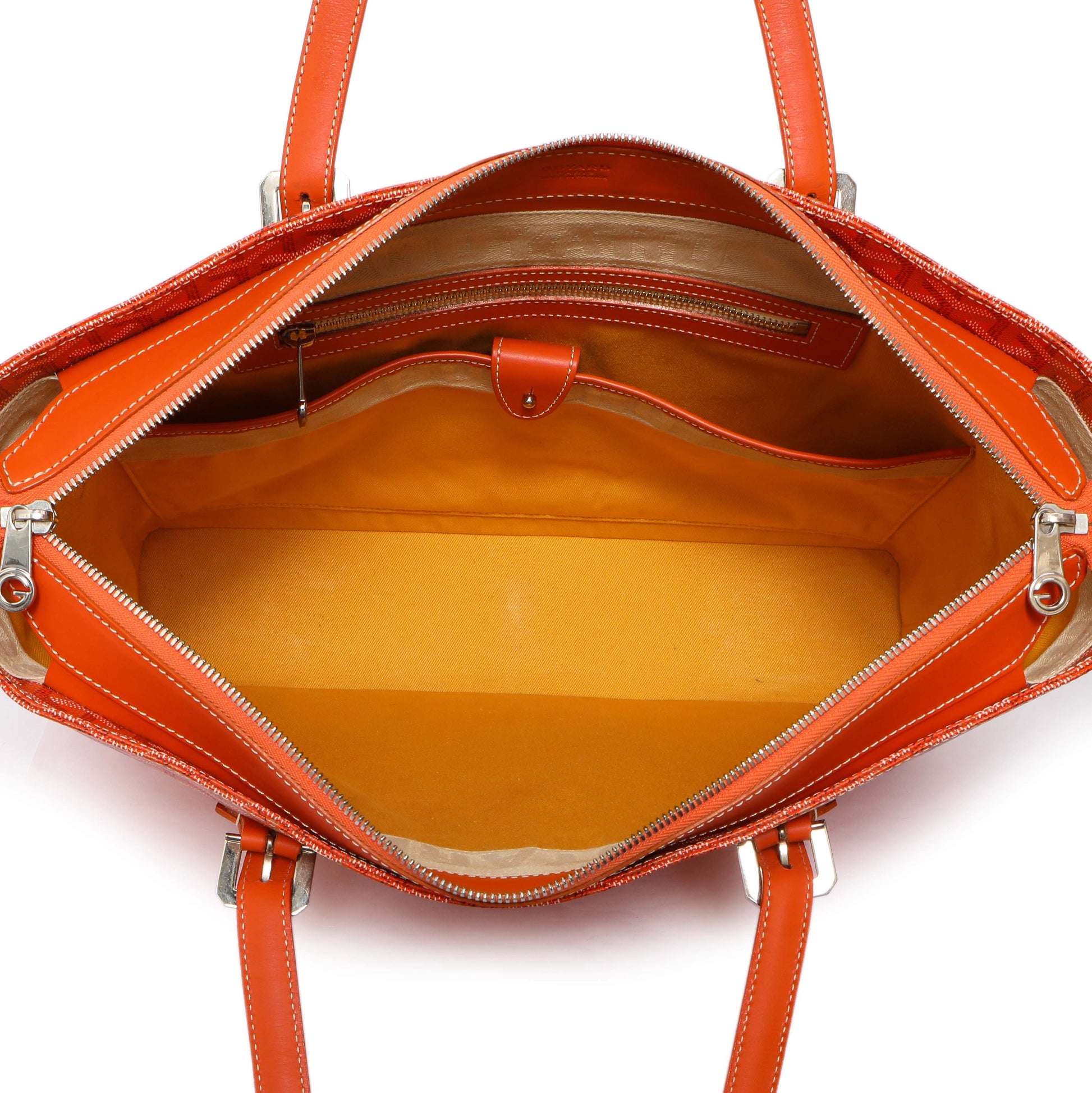 Exclusive Goyard Orange Goyardine Sac Marie Galante GM — Alternate View 8