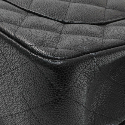Exclusive Chanel Black Caviar Jumbo Classic Double Flap — Alternate View 7