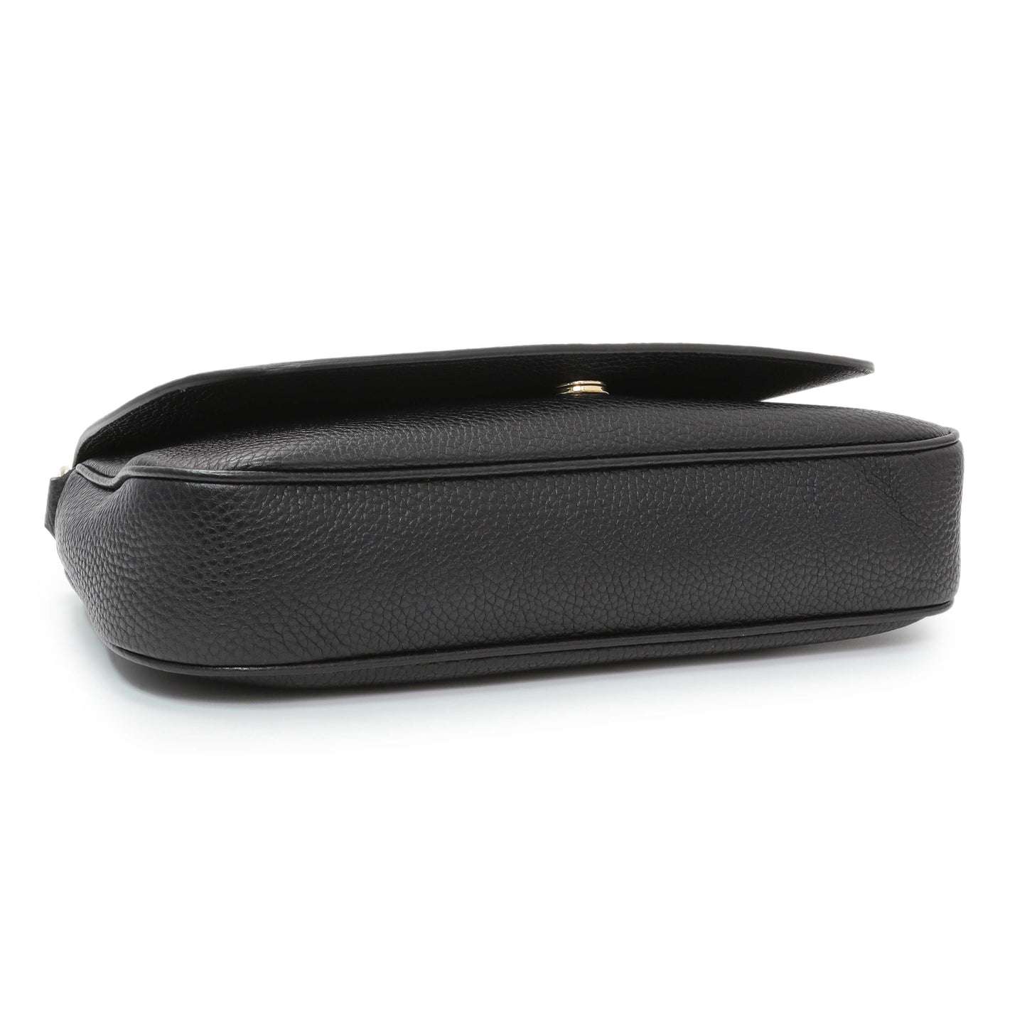 Exclusive Gucci Black Pebbled Calfskin Medium Soho Flap Crossbody — Back View