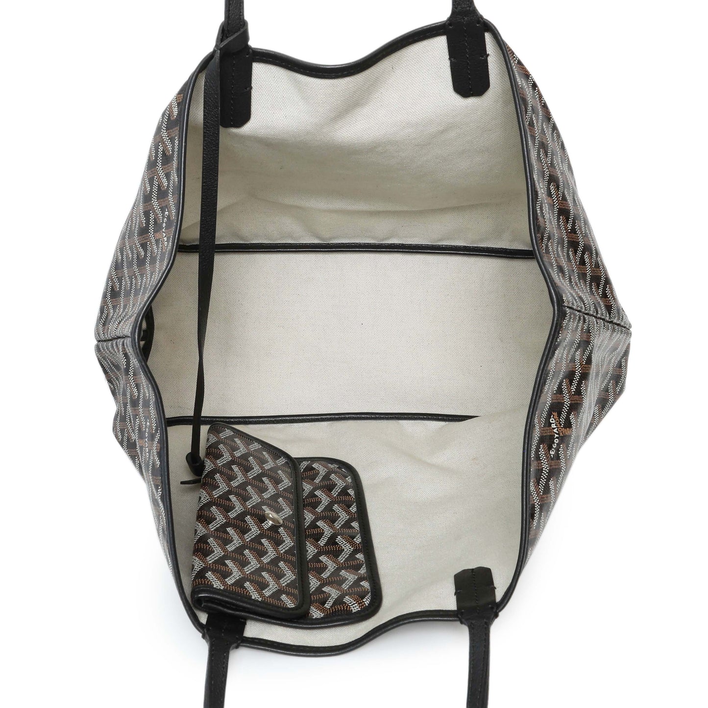 Exclusive Goyard Black Saint Louis Tote PM — Top View