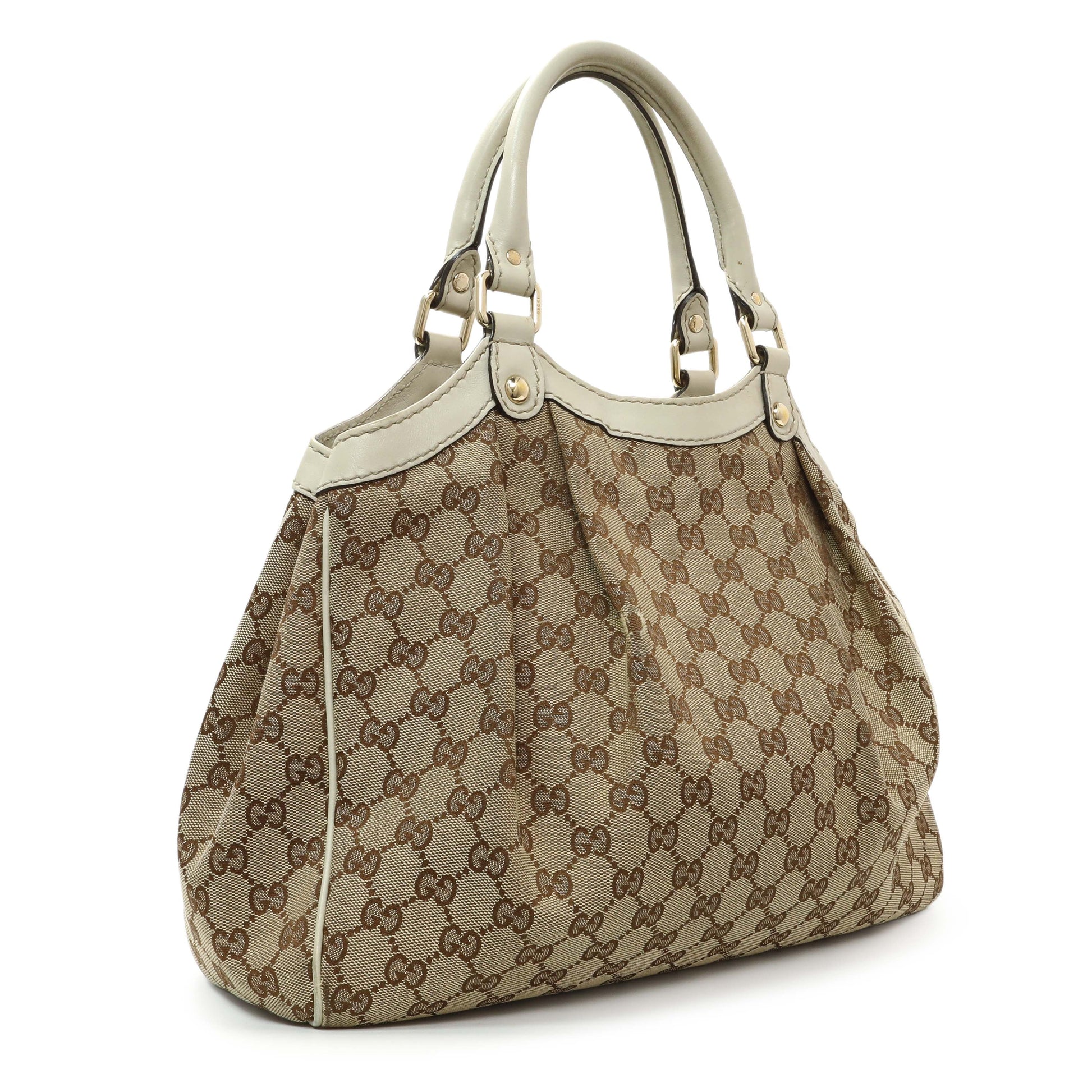 Exclusive Gucci Monogram Medium Sukey Tote — Side View