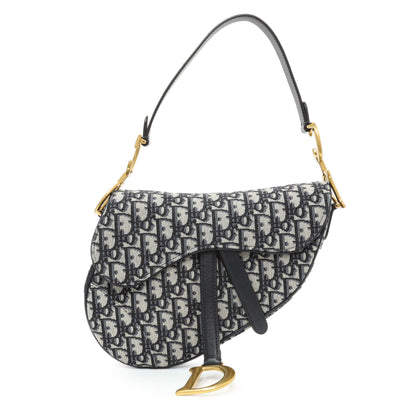 Exclusive Christian Dior Oblique Saddle Bag — Front View