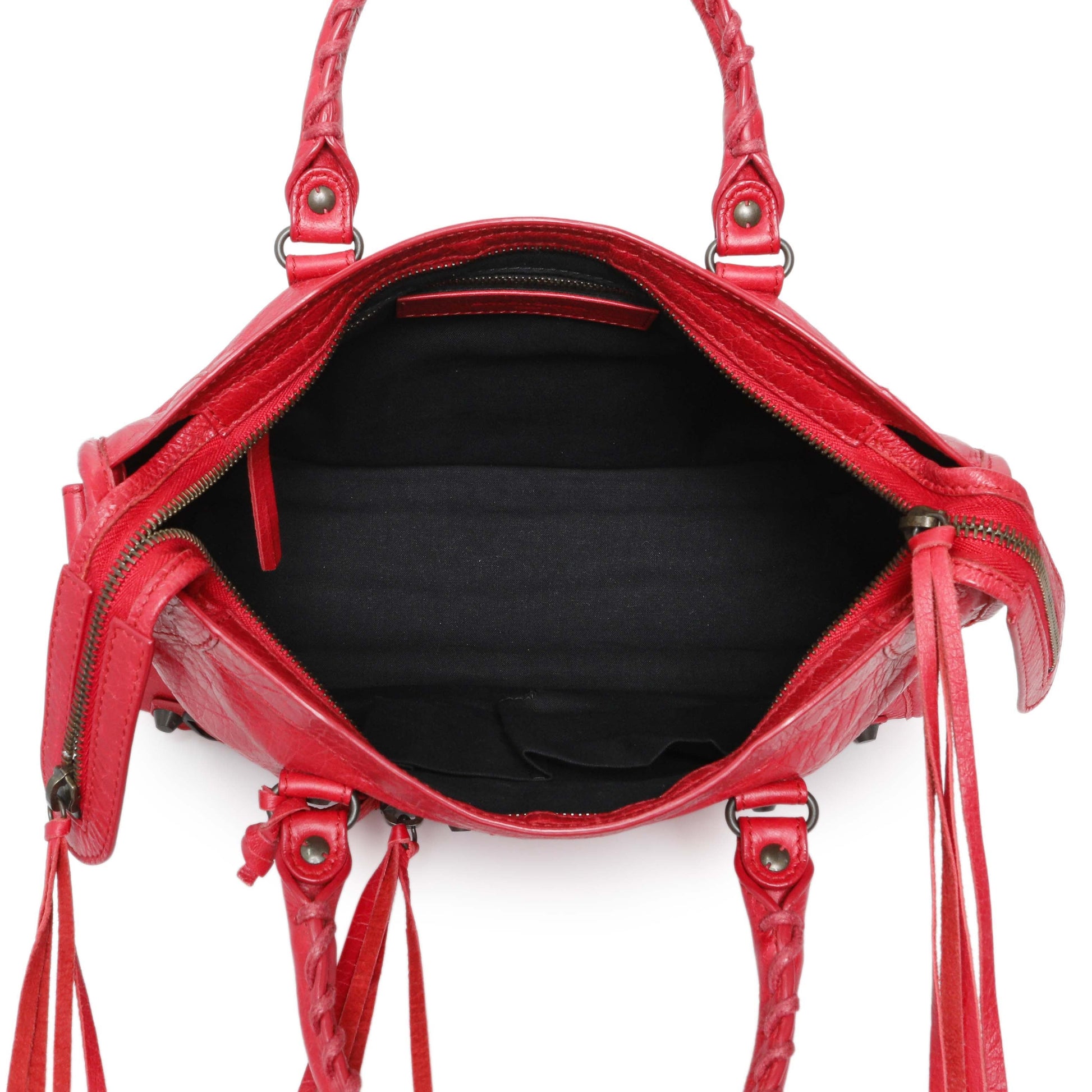Exclusive Balenciaga Red Agneau Classic Hardware S City — Alternate View 8
