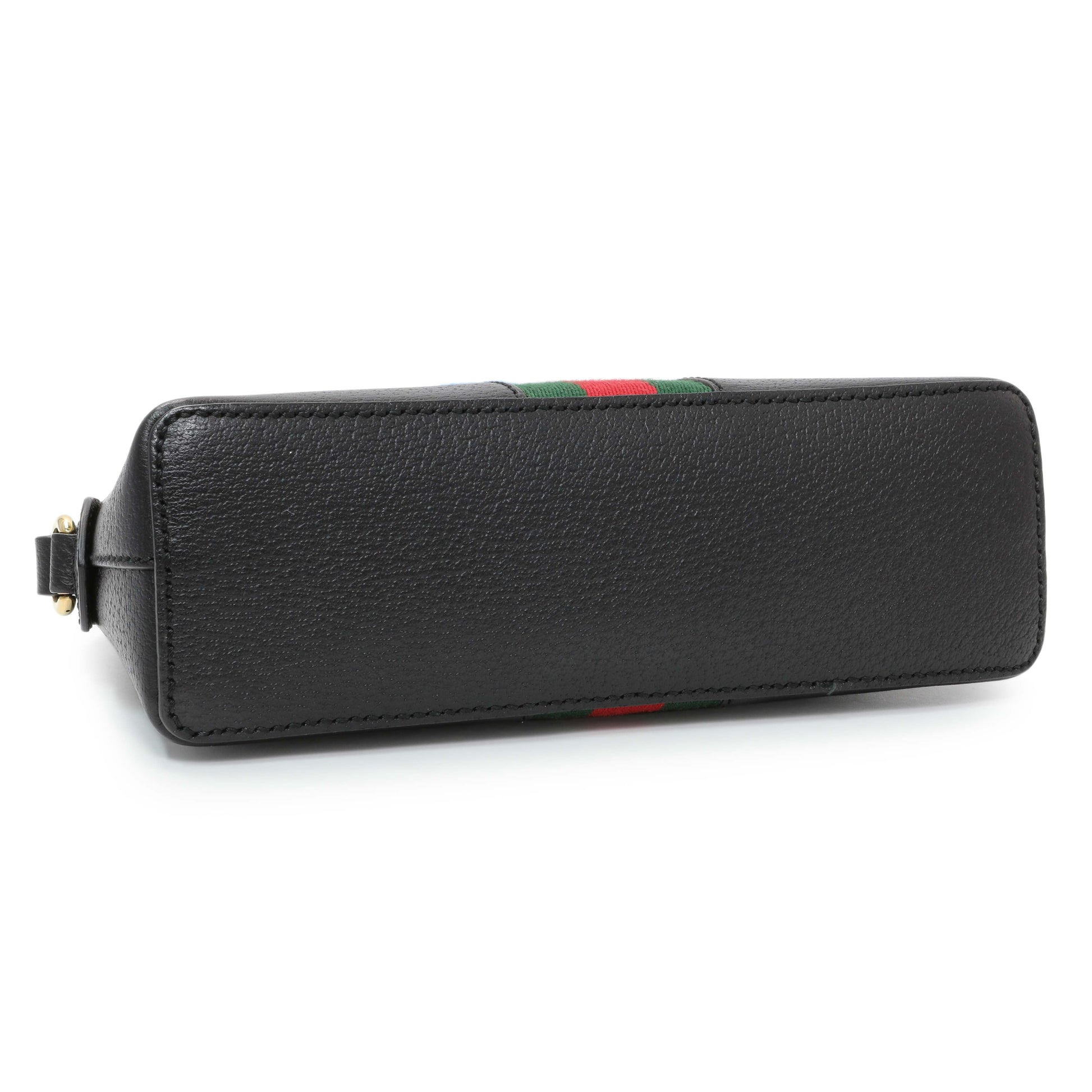 Exclusive Gucci Black Calfskin GG Web Small Dome Shoulder Bag — Back View