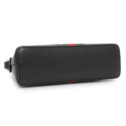 Exclusive Gucci Black Calfskin GG Web Small Dome Shoulder Bag — Back View