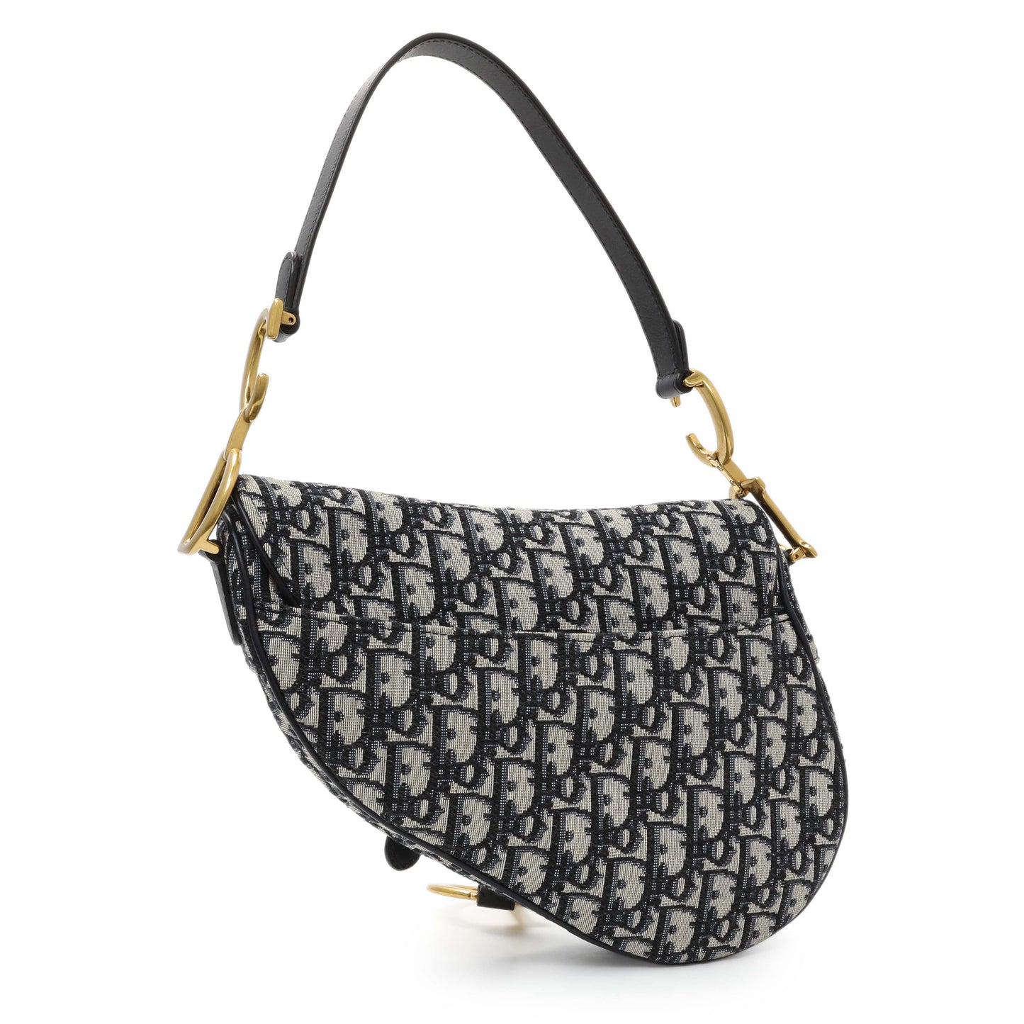Exclusive Christian Dior Oblique Saddle Bag — Side View
